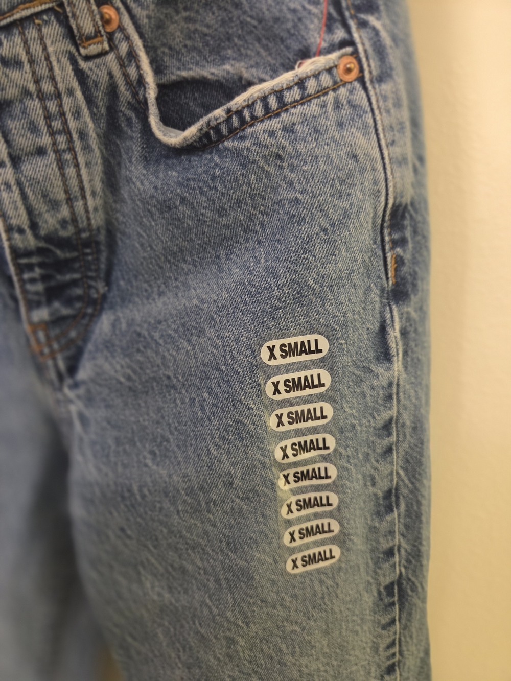 Zara Vintage Wear Blue Straight-Leg Jeans - Picture 4 of 7